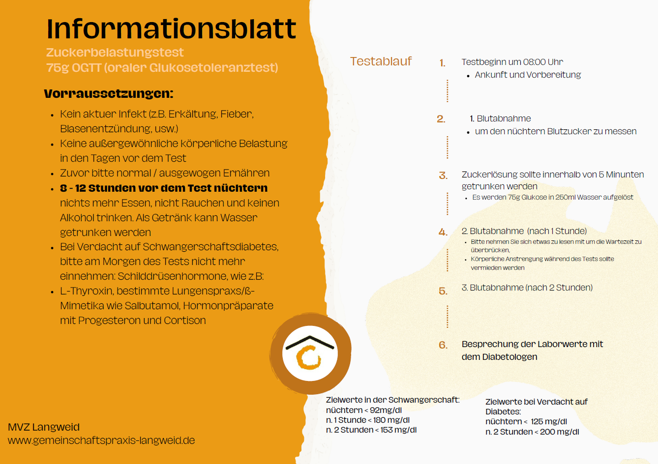 Informationsblatt Zuckerbelastungstest